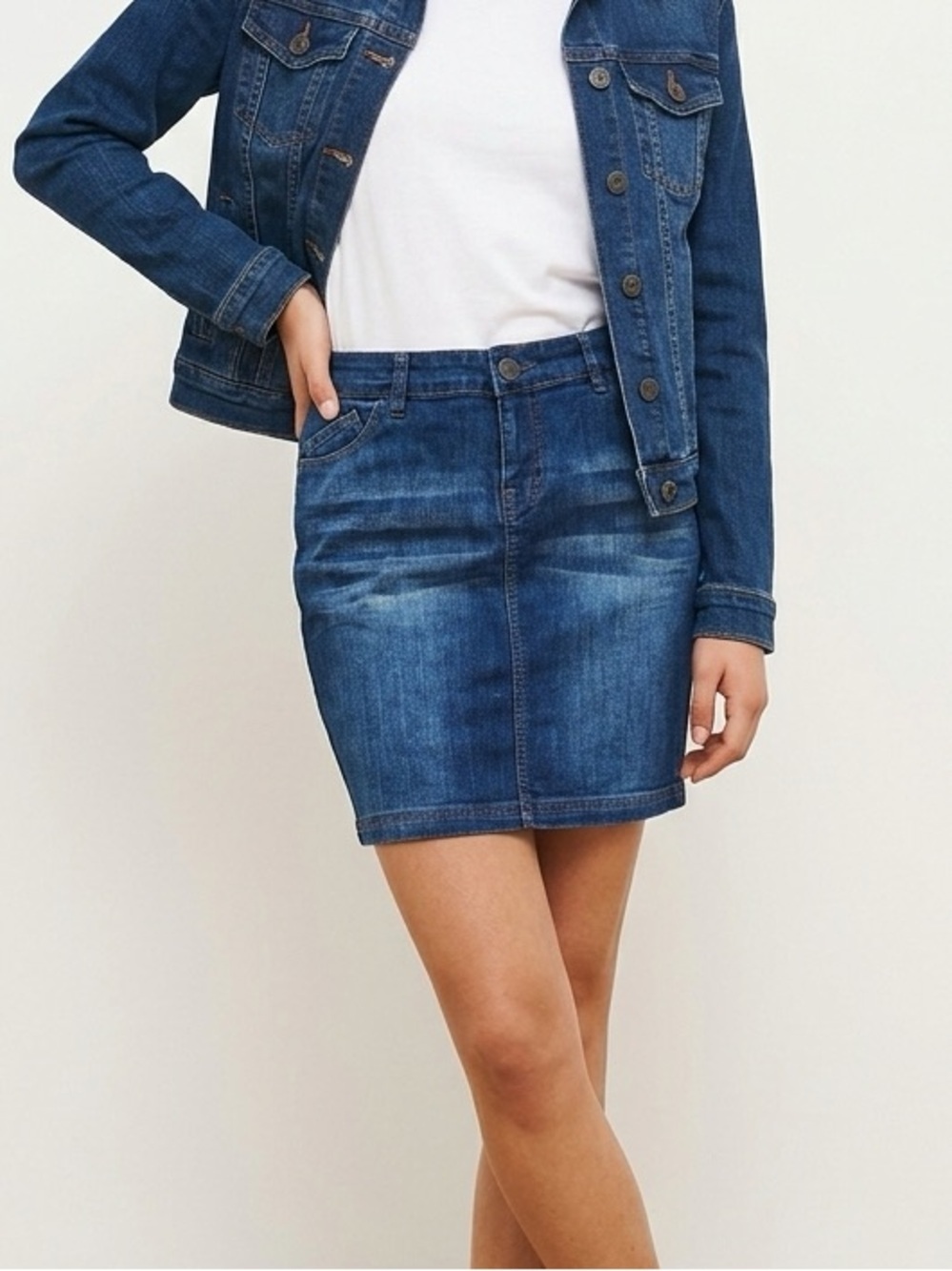 Dark Blue Janina Denim Pencil Skirt Y2K | Size 10